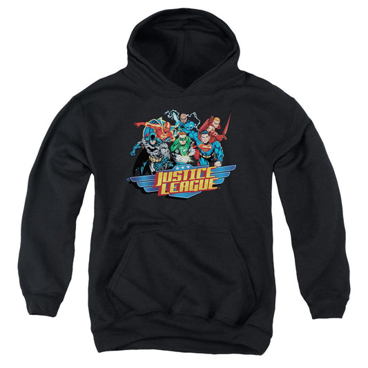 Justice League Ready to Fight Kids Youth Hoodie Black Officially Licensed