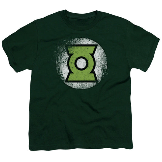 Justice League Destroyed Gl Logo Kids Youth T Shirt Hunter Green Officially Licensed