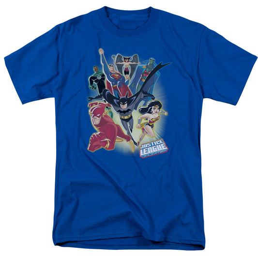 Justice League Of America Unlimited Mens T Shirt Royal Blue Officially Licensed