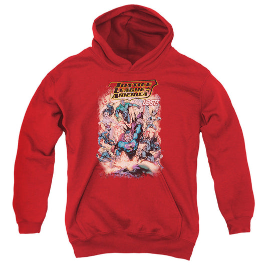 Justice League Lost Kids Youth Hoodie Red Officially Licensed