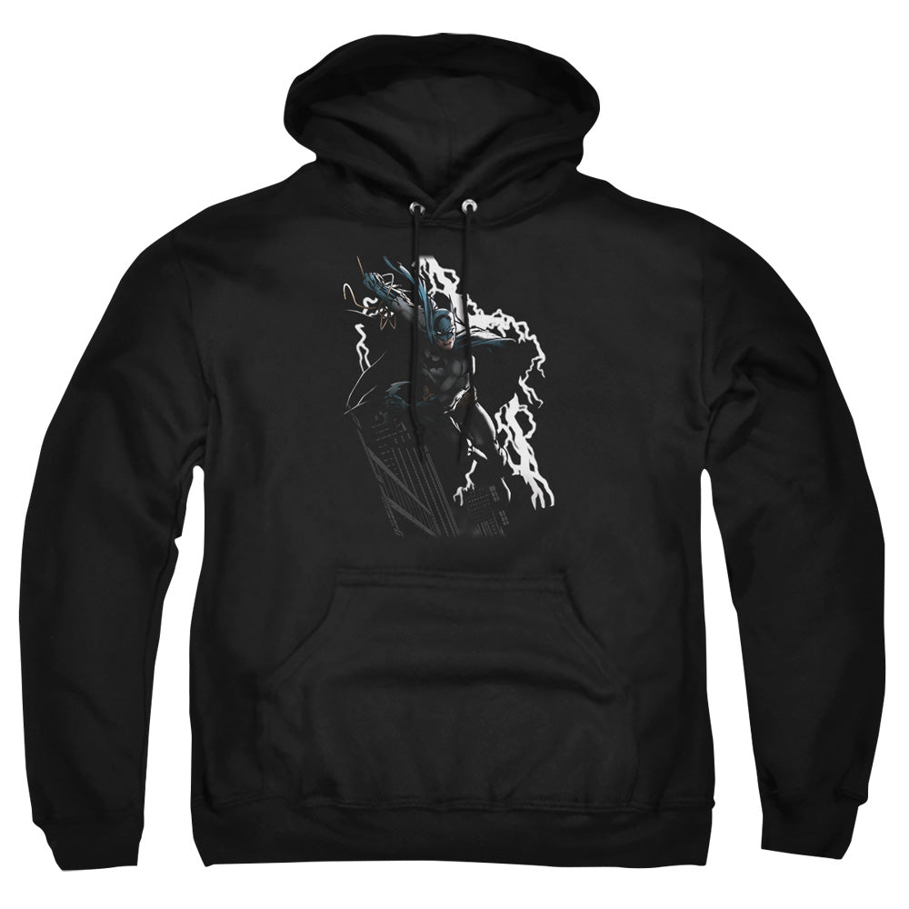 Justice League Of America Lighting Crashes Mens Hoodie Black Officially Licensed