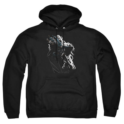 Justice League Of America Lighting Crashes Mens Hoodie Black Officially Licensed