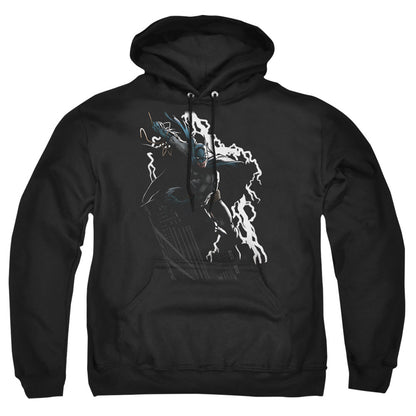 Justice League Of America Lighting Crashes Mens Hoodie Black Officially Licensed