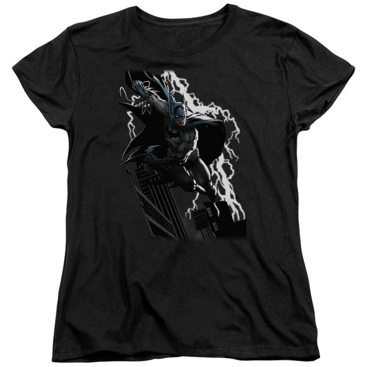 Justice League Lighting Crashes Womens T Shirt Black Officially Licensed