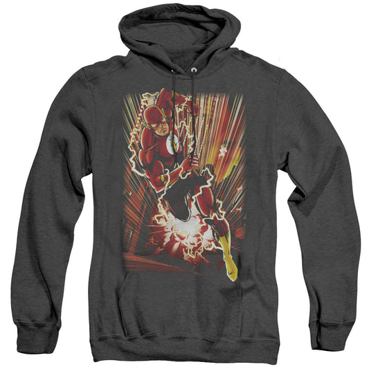 Justice League Street Speed Heather Mens Hoodie Black Officially Licensed