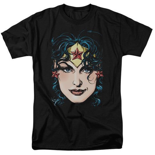 Dco Justice League Of America Wonder Woman Head Mens T Shirt Black Officially Licensed