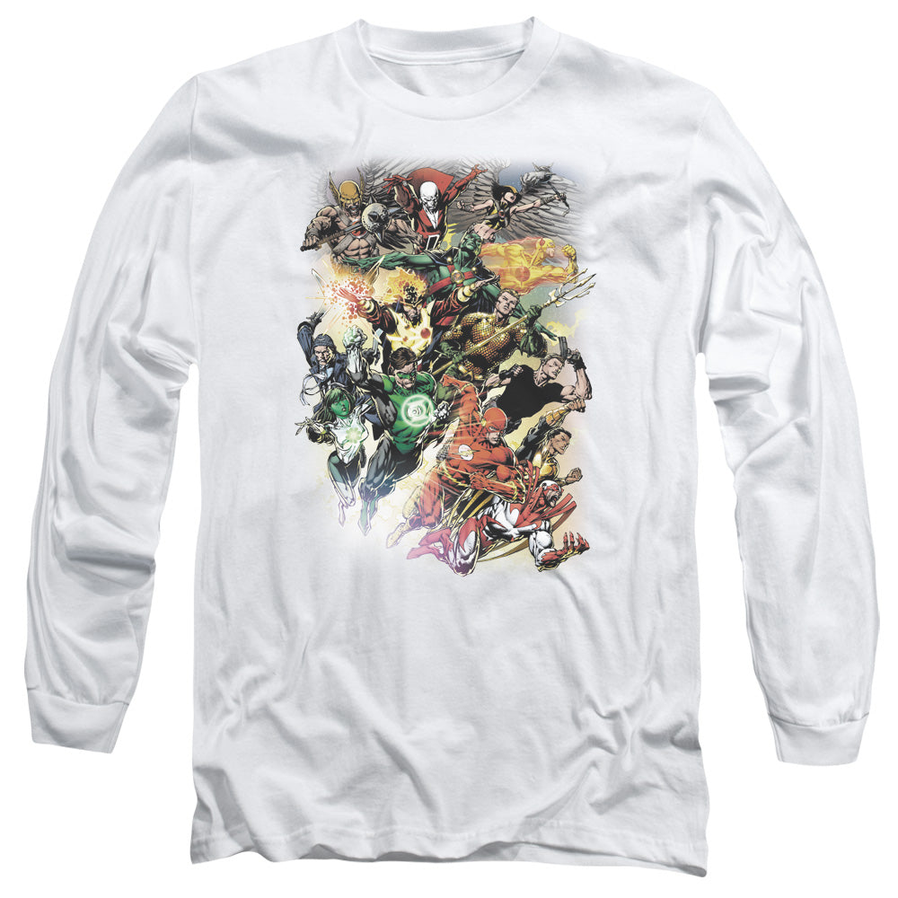 Justice League Brightest Day #0 Mens Long Sleeve Shirt White Officially Licensed