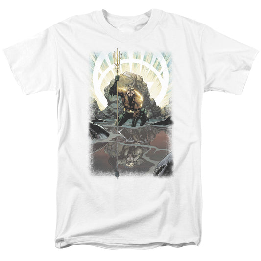 Justice League Of America Brightest Day Aquaman Mens T Shirt White Officially Licensed