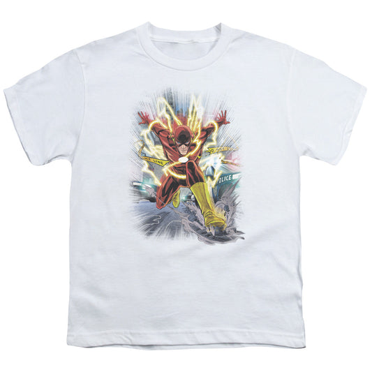 Justice League Brightest Day Flash Kids Youth T Shirt White Officially Licensed