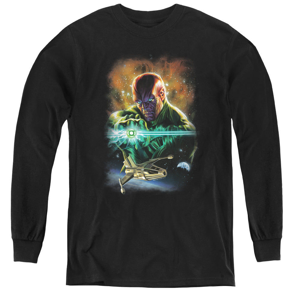 Justice League(Gl) Abin Sur Long Sleeve Kids Youth T Shirt Black Officially Licensed