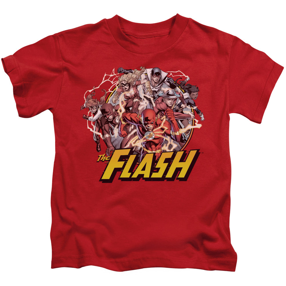 Justice League Flash Family Juvenile Kids Youth T Shirt Red Officially Licensed