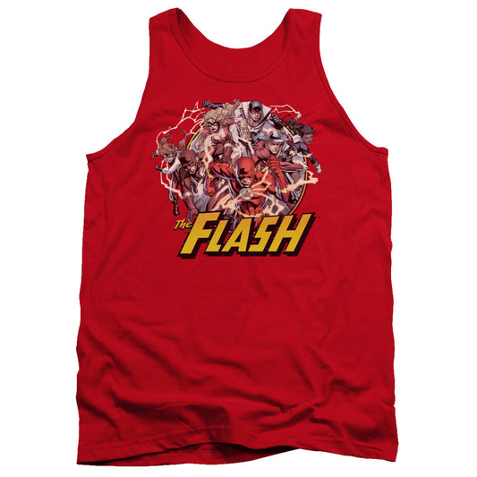 Justice League Flash Family Mens Tank Top Shirt Red Officially Licensed