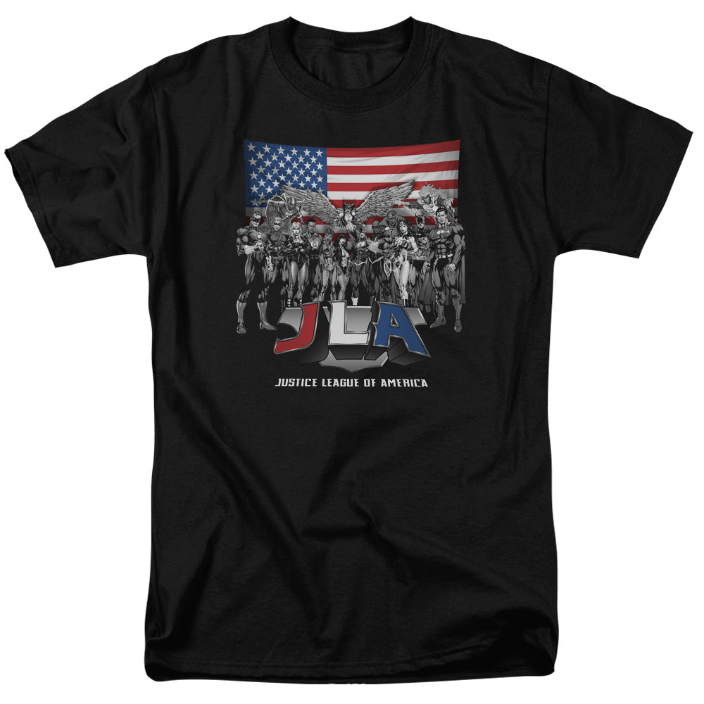 Justice League Of America All American League Mens T Shirt Black Officially Licensed