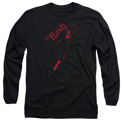 Jla Flash Darkness Mens Long Sleeve Shirt Black Officially Licensed