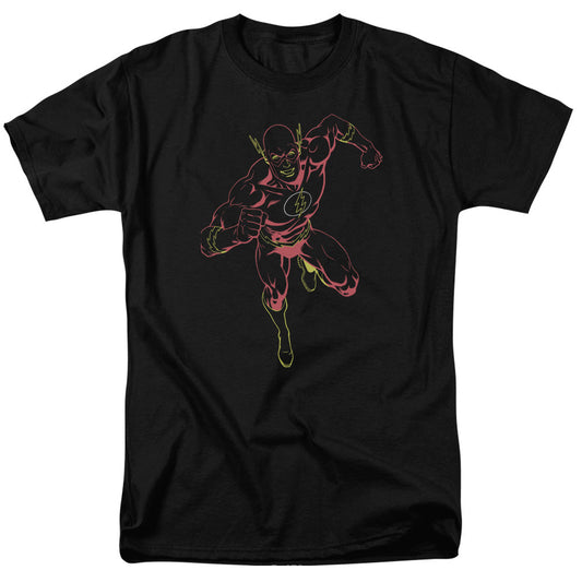 Justice League Of America Neon Flash Mens T Shirt Black Officially Licensed