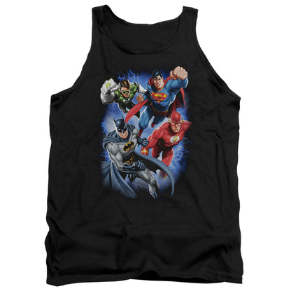 Justice League Storm Makers Mens Tank Top Shirt Black Officially Licensed
