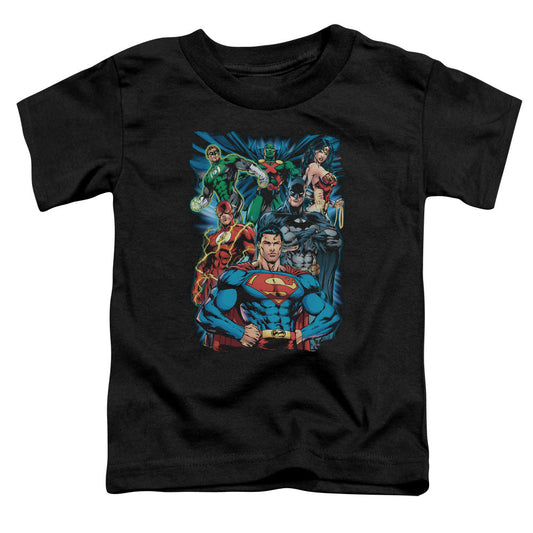 Justice League Justice is Served Toddler Kids Youth T Shirt Black Officially Licensed