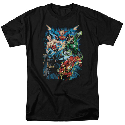 Justice League Of America Jl Assemble Mens T Shirt Black Officially Licensed