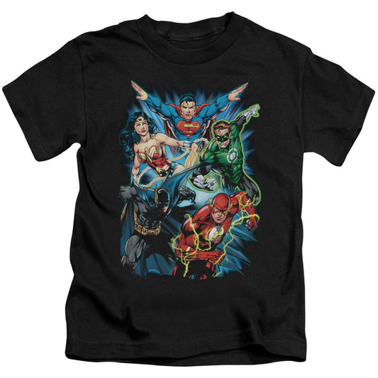 Justice League Jl Assemble Juvenile Kids Youth T Shirt Black Officially Licensed