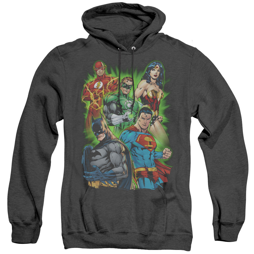 Justice League Of America Will Power Heather Mens Hoodie Black Officially Licensed