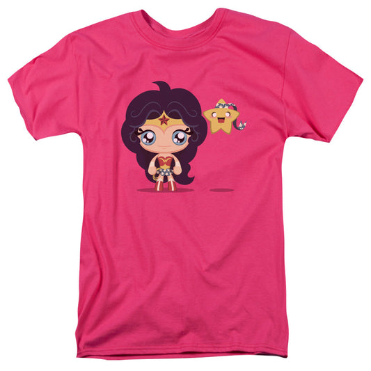 Wonder Woman Cute Chibi Mens T Shirt Hot Pink Officially Licensed