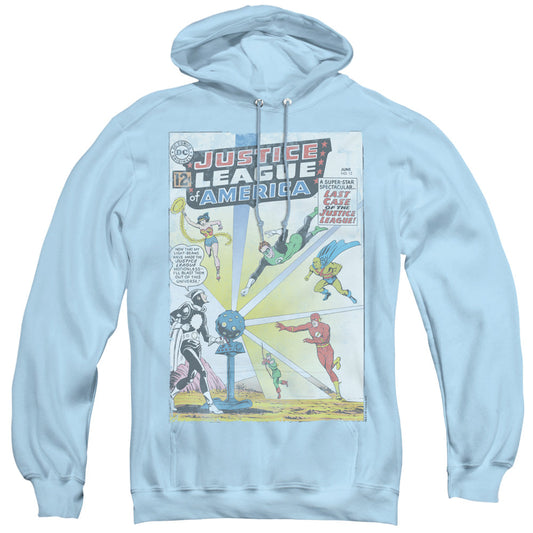 Justice League Vintage Cover 12 Mens Hoodie Light Blue Officially Licensed