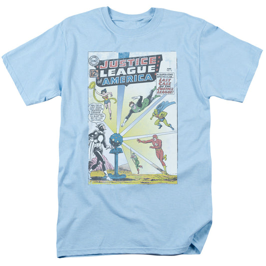 Justice League Vintage Cover 12 Mens T Shirt Light Blue Officially Licensed