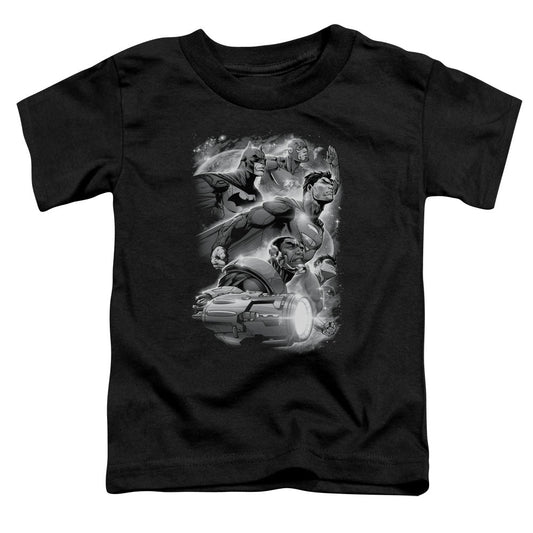 Justice League Atmospheric Toddler Kids Youth T Shirt Black Officially Licensed