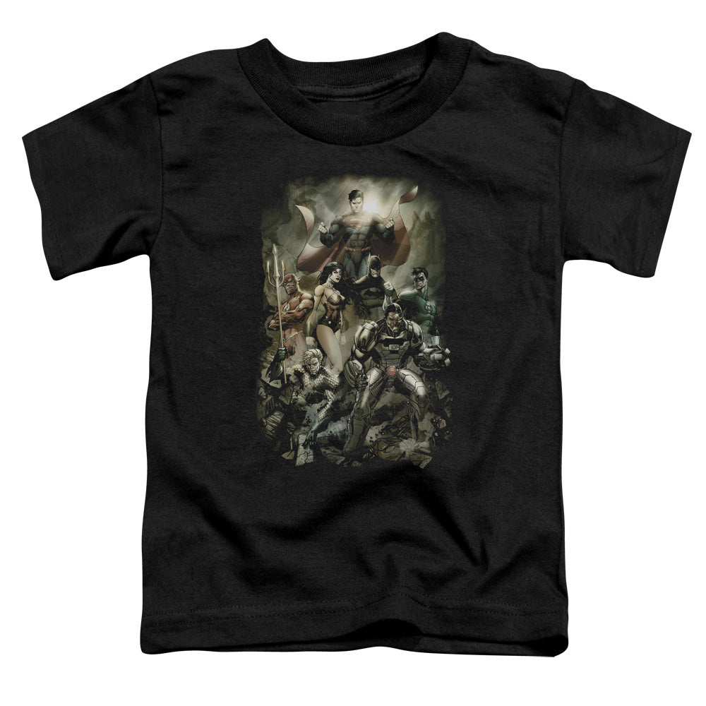 Justice League Aftermath Toddler Kids Youth T Shirt Black Officially Licensed