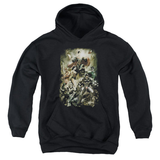 Justice League Aftermath Kids Youth Hoodie Black Officially Licensed
