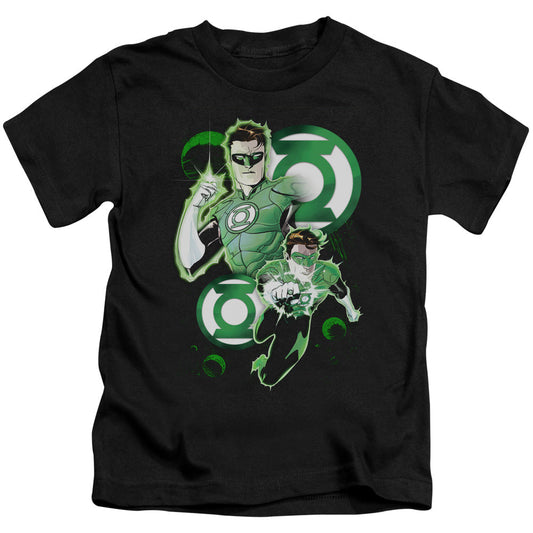 Justice League Gl in Action Juvenile Kids Youth T Shirt Black Officially Licensed
