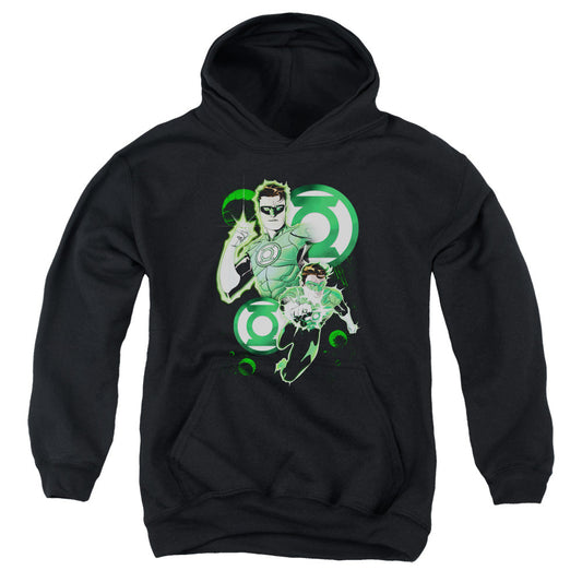 Justice League Gl in Action Kids Youth Hoodie Black Officially Licensed