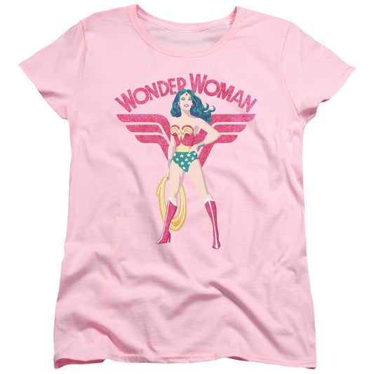 Justice League Ww Sparkle Womens T Shirt Pink Officially Licensed