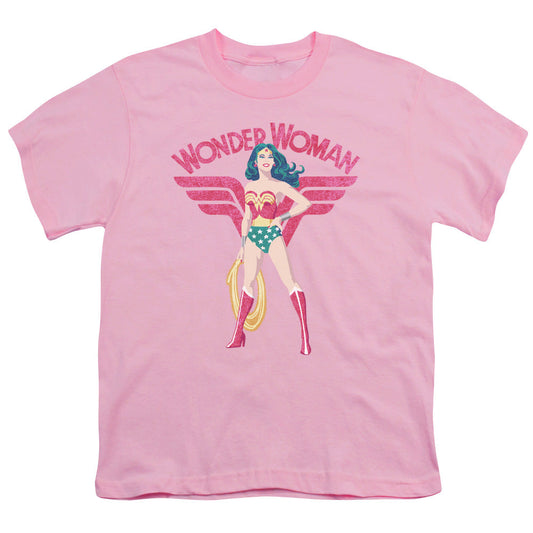 Justice League Ww Sparkle Kids Youth T Shirt Pink Officially Licensed