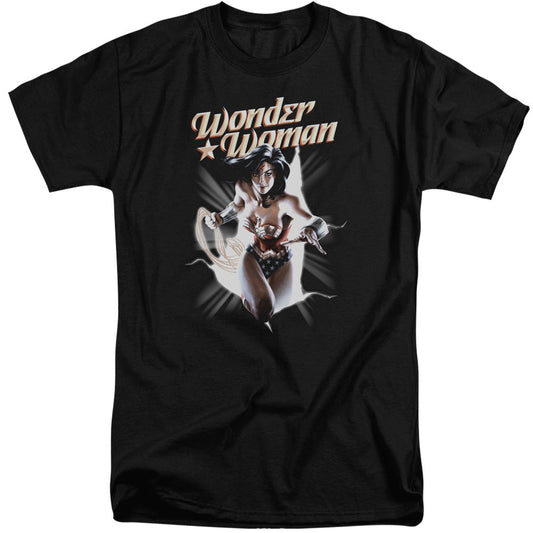Justice League Ww Break Out Mens Tall T Shirt Black Officially Licensed