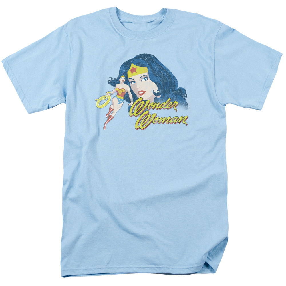 Justice League Of America Portrait Mens T Shirt Light Blue Officially Licensed