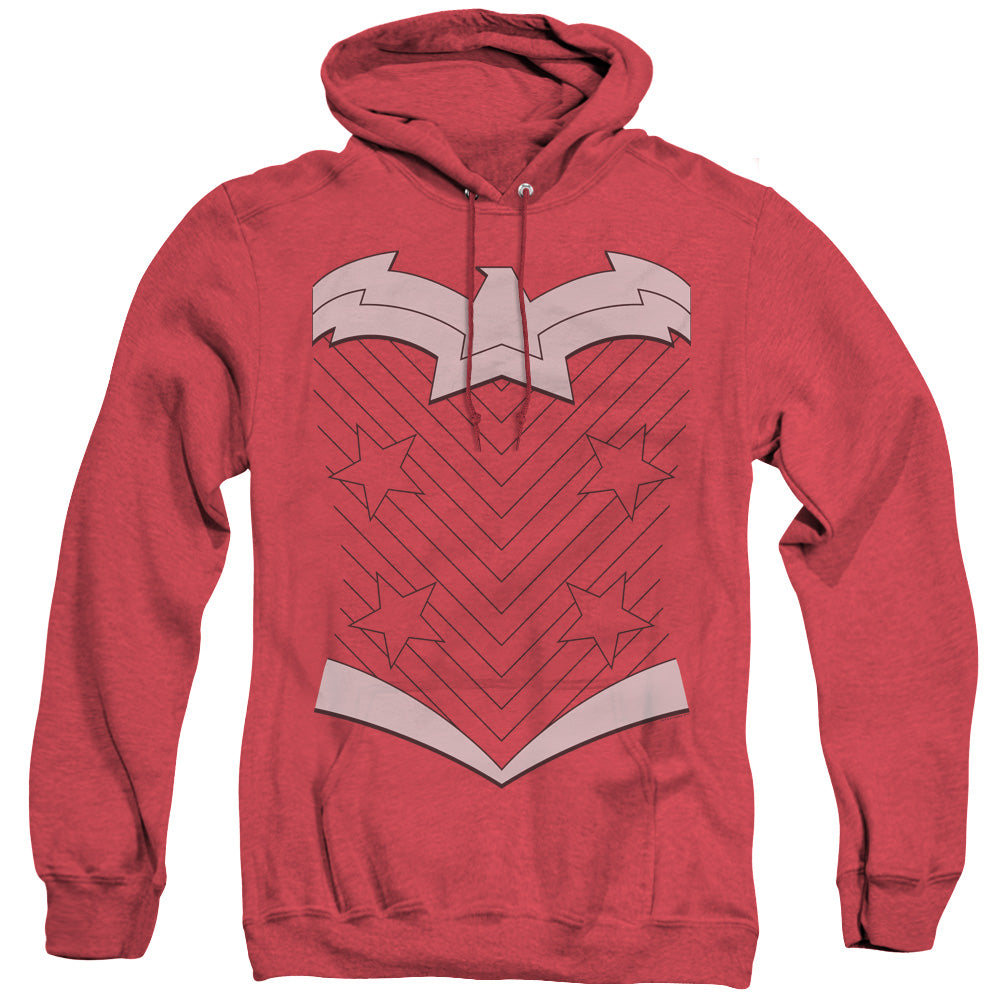 Justice League New Ww Uniform Heather Mens Hoodie Red Officially Licensed