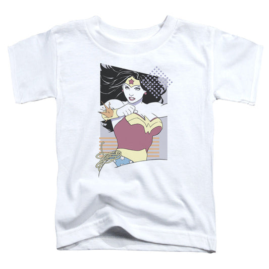Justice League Ww 80s Minimal Toddler Kids Youth T Shirt White Officially Licensed