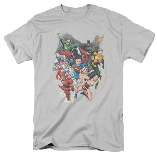 Justice League Of America Refuse To Give Up Mens T Shirt Silver Officially Licensed