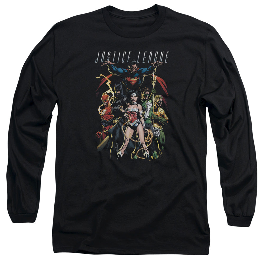 Justice League Dark Days Mens Long Sleeve Shirt Black Officially Licensed