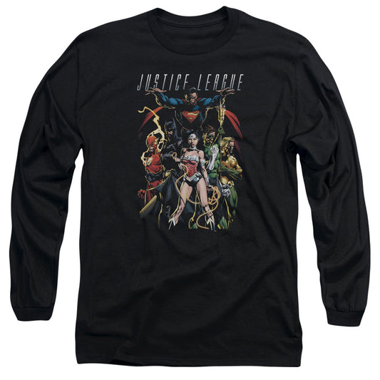 Justice League Dark Days Mens Long Sleeve Shirt Black Officially Licensed