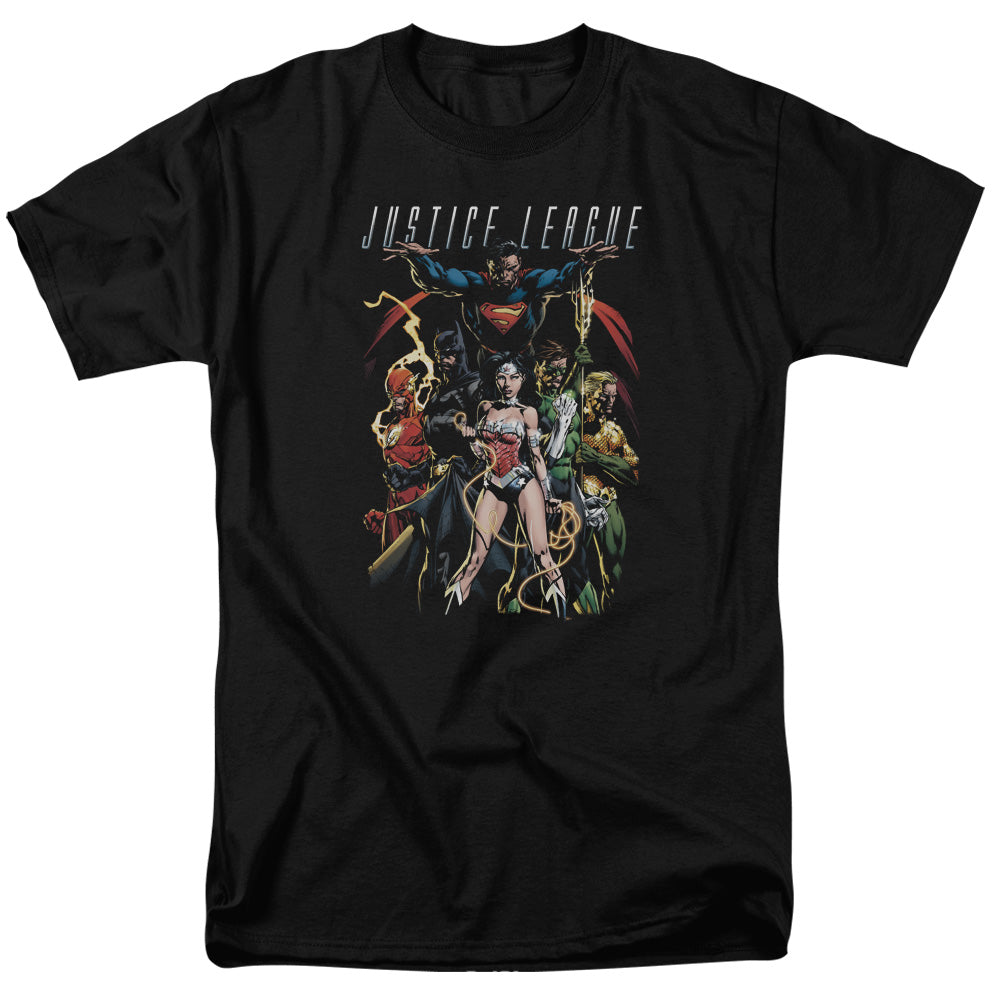 Justice League Of America Dark Days Mens T Shirt Black Officially Licensed