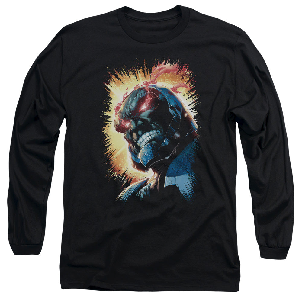 Justice League Darkseid is Mens Long Sleeve Shirt Black Officially Licensed