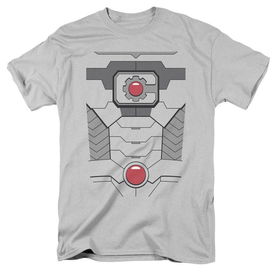 Justice League Of America Cyborg Uniform Mens T Shirt Silver Officially Licensed