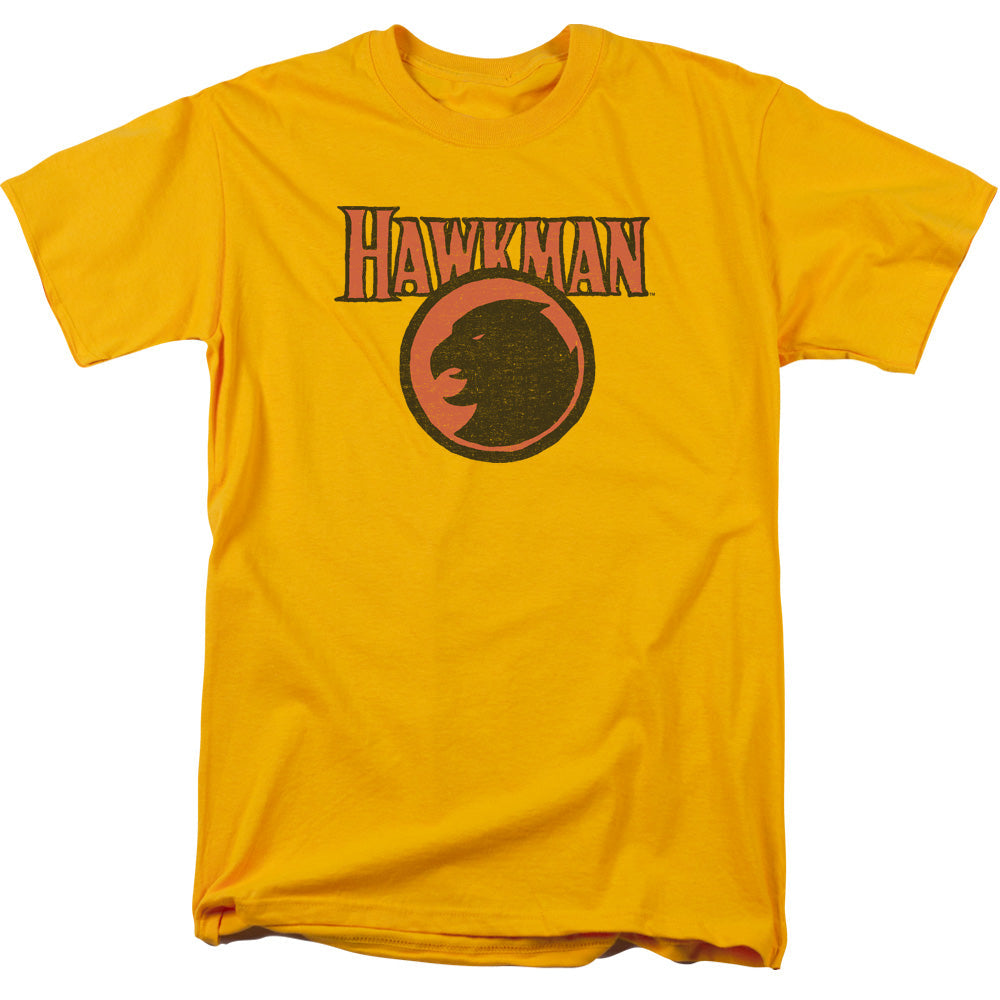 Justice League Of America Rough Hawk Mens T Shirt Gold Officially Licensed