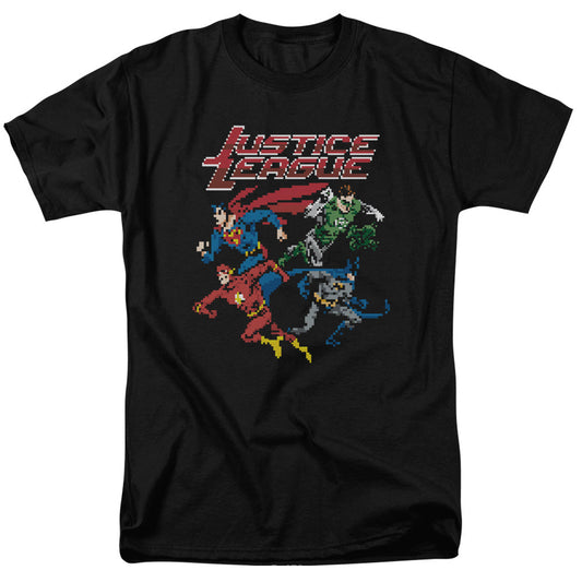 Justice League Of America Pixel League Mens T Shirt Black Officially Licensed