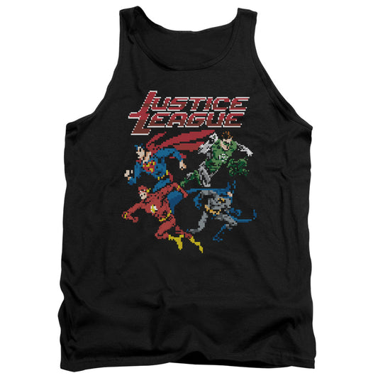 Justice League Pixel League Mens Tank Top Shirt Black Officially Licensed