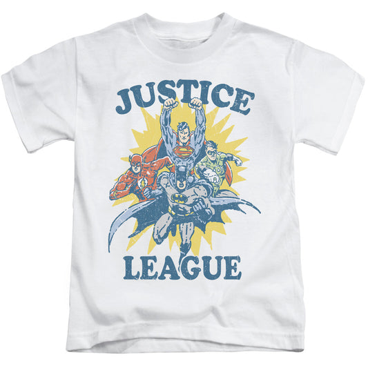 Justice League Lets Do This Juvenile Kids Youth T Shirt White Officially Licensed