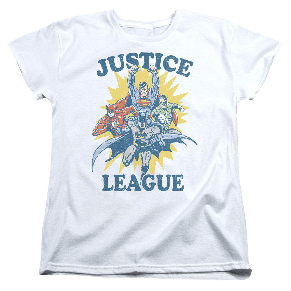 Justice League Lets Do This Womens T Shirt White Officially Licensed