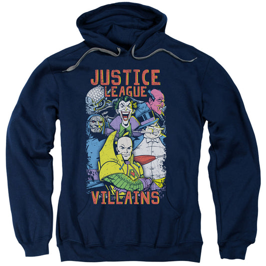 Justice League Villains Mens Hoodie Navy Blue Blue Officially Licensed